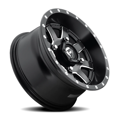 Aluminum 14X7 Maverick UTV D538 Matte Black Milled Fuel Off Road Wheels-1
