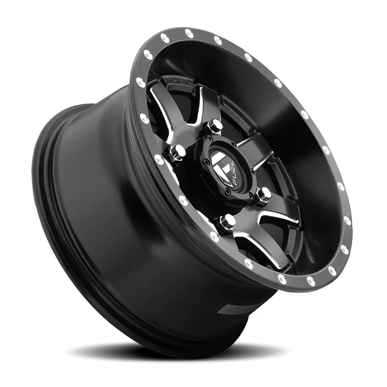 Aluminum 15X10 Maverick UTV D538 Matte Black Milled Fuel Off Road Wheels-1