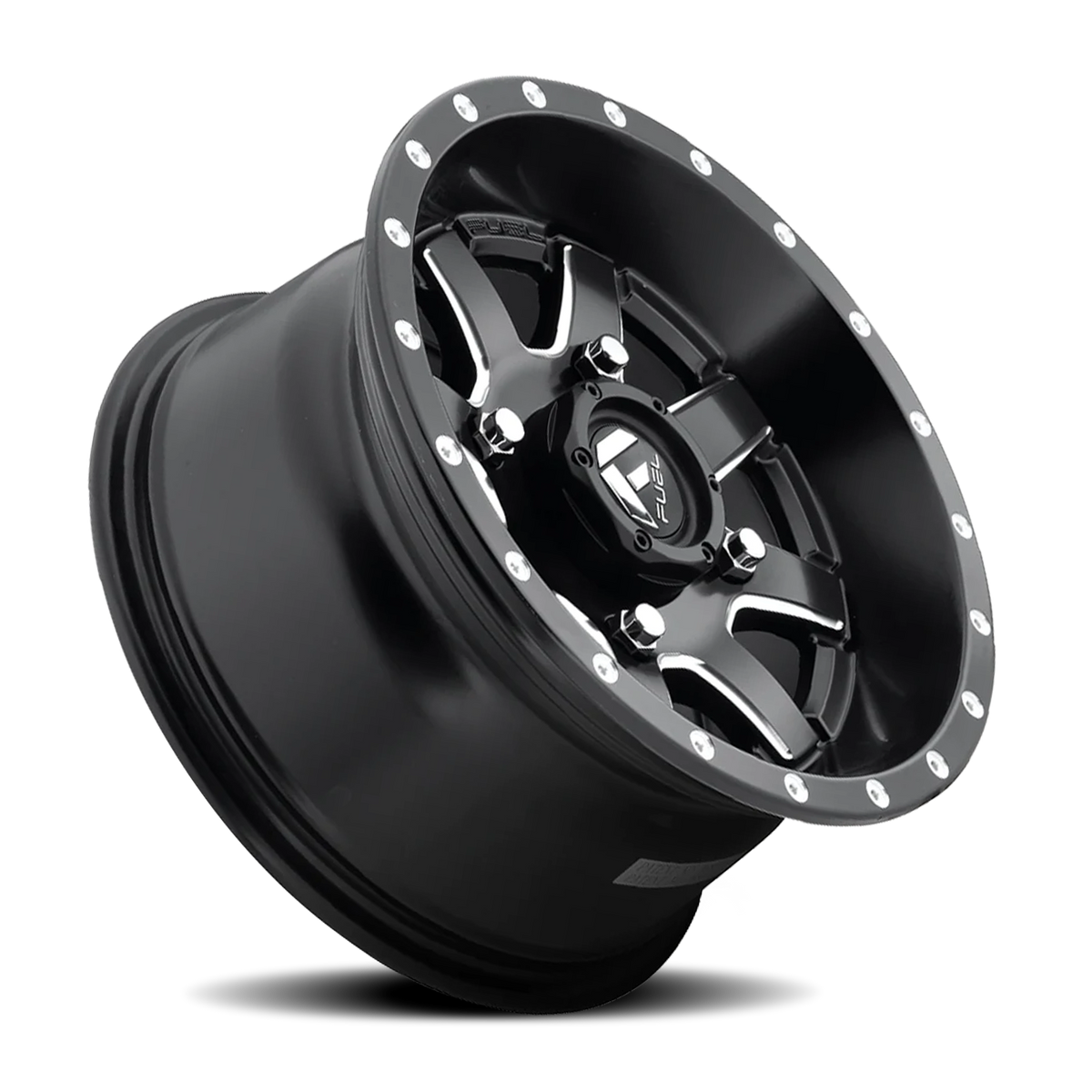 Aluminum 16X7 Maverick UTV D538 Matte Black Milled Fuel Off Road Wheels-1
