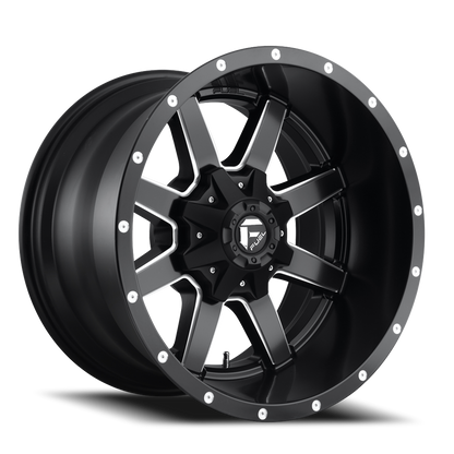 Aluminum 17X10 Maverick D538 Black Milled Fuel Off Road Wheels-6