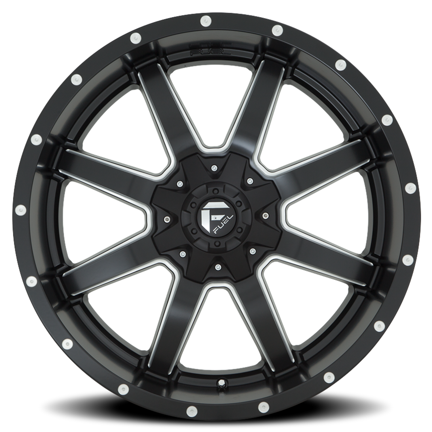 Aluminum 17X10 Maverick D538 Black Milled Fuel Off Road Wheels-8