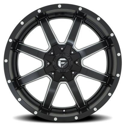 Aluminum 17X10 Maverick D538 Black Milled Fuel Off Road Wheels-8