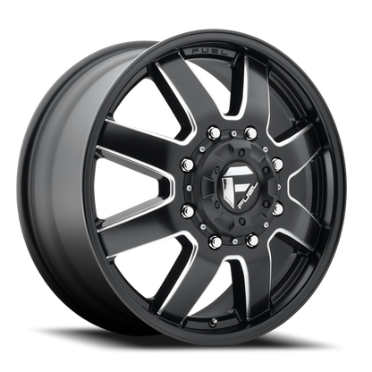 Dually 17X6.5 Maverick Dually D538 Black Milled Fuel Off Road Wheels-8