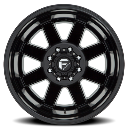 Dually 17X6.5 Maverick Dually D538 Black Milled Fuel Off Road Wheels-5