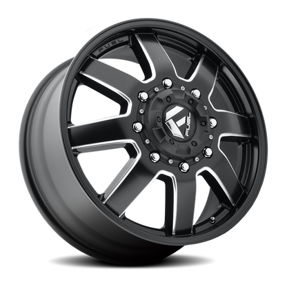 Dually 17X6.5 Maverick Dually D538 Black Milled Fuel Off Road Wheels-3