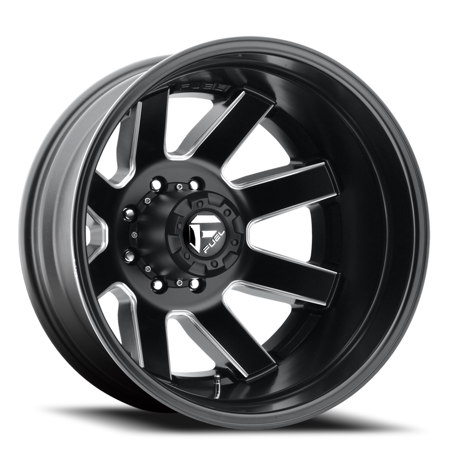 Dually 17X6.5 Maverick Dually D538 Black Milled Fuel Off Road Wheels