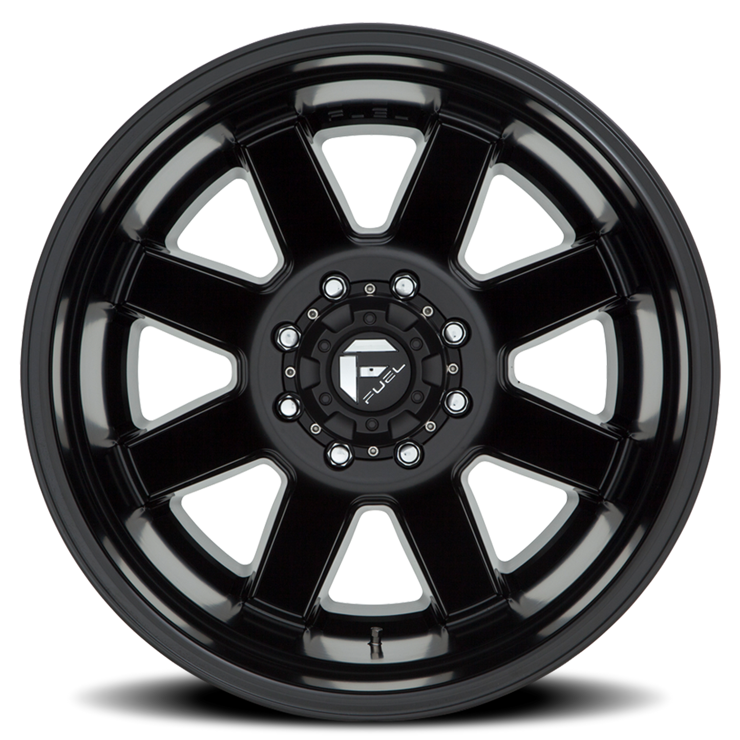 Dually 17X6.5 Maverick Dually D538 Black Milled Fuel Off Road Wheels-1