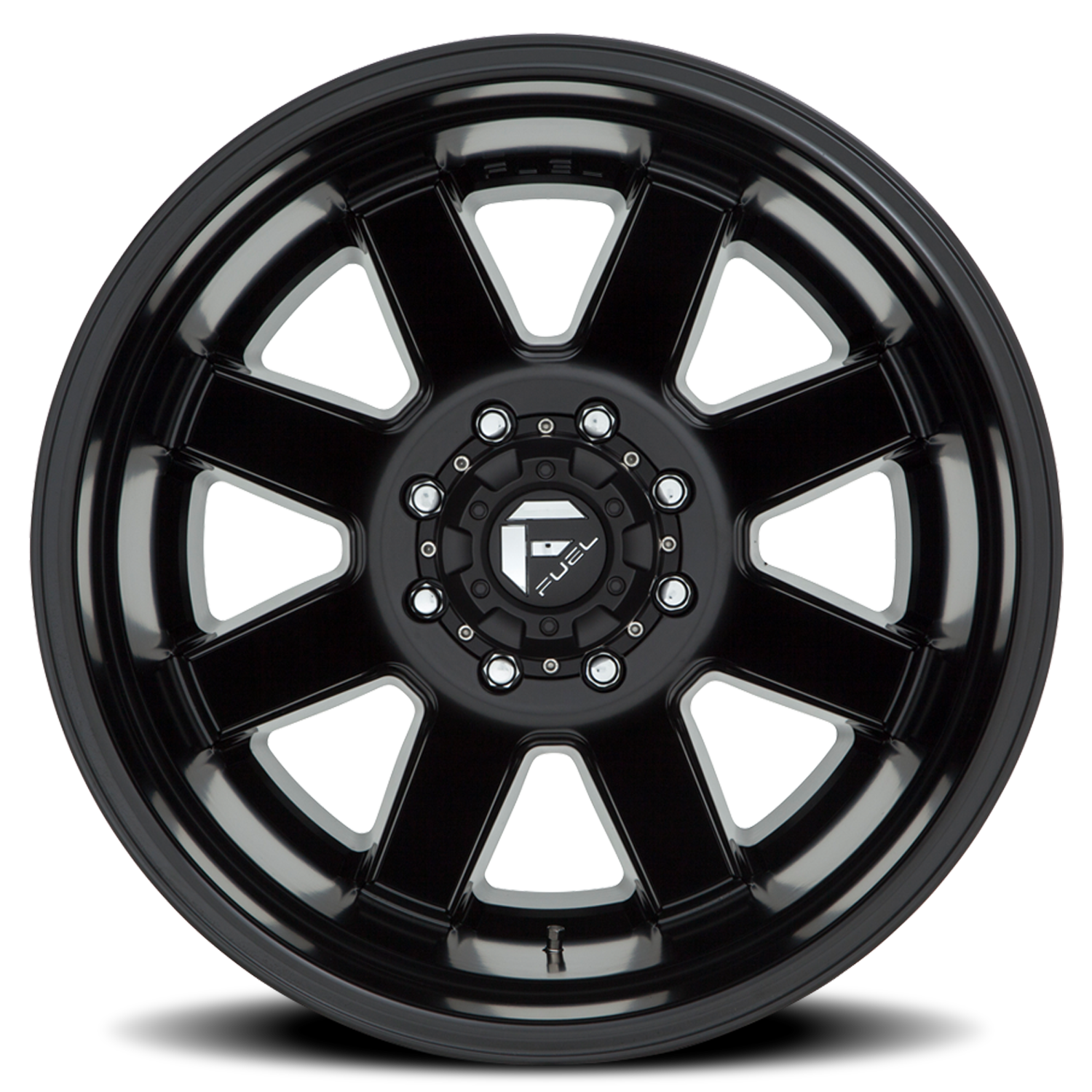 Dually 17X6.5 Maverick Dually D538 Black Milled Fuel Off Road Wheels-1