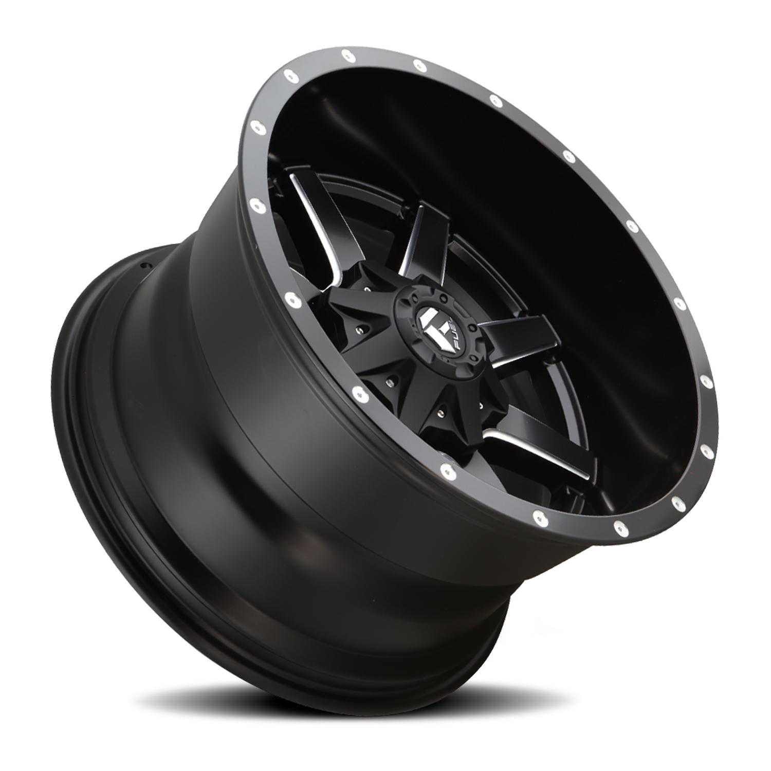 Aluminum 17X8.5 Maverick D538 Black/Milled Fuel Off Road Wheels-4