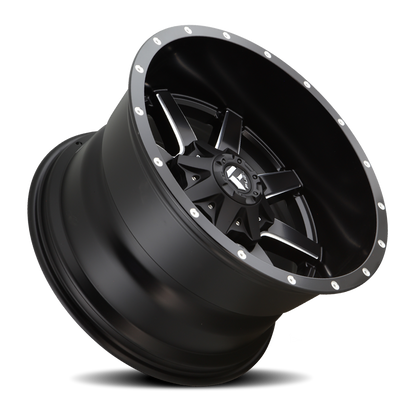 Aluminum 17X8.5 Maverick D538 Black/Milled Fuel Off Road Wheels-1