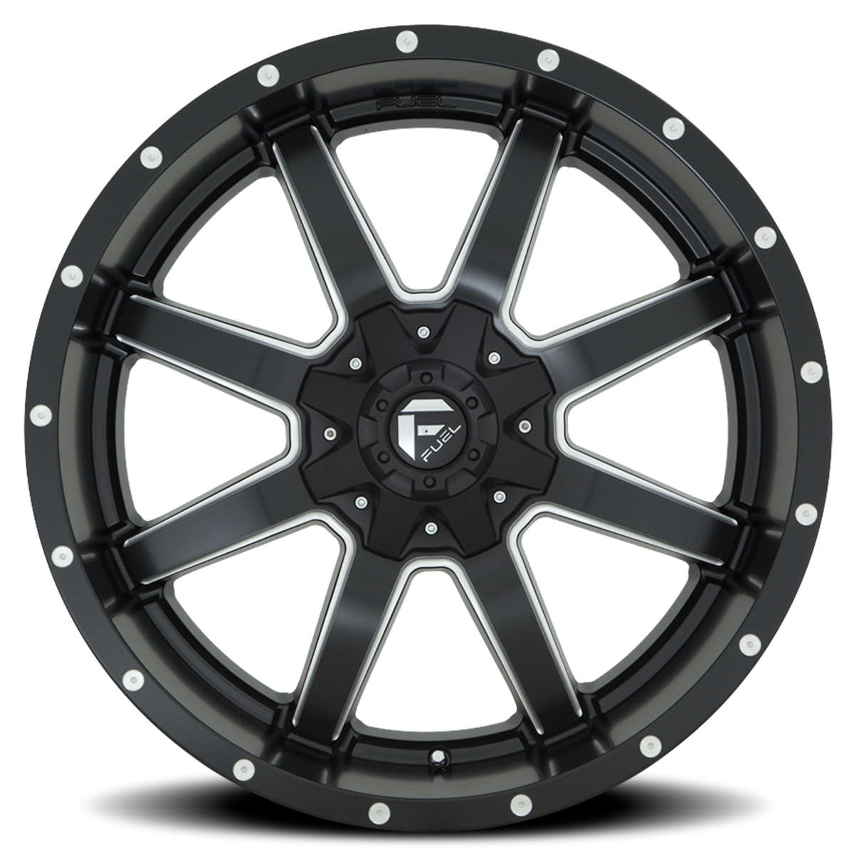 Aluminum 20X9 Maverick D538 Black/Milled Fuel Off Road Wheels-11