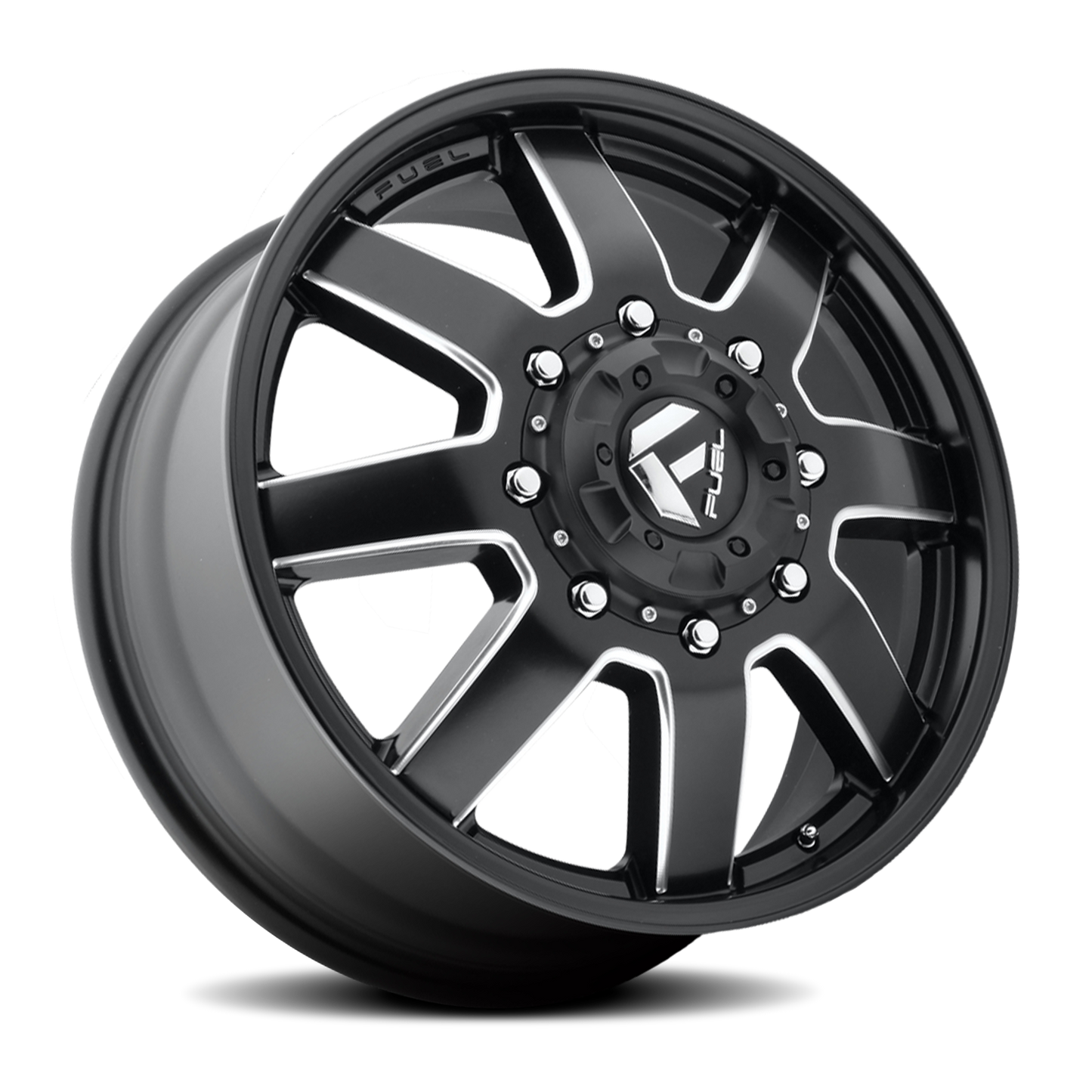 Dually 22X8.3 Maverick Dually D538 Black Milled Fuel Off Road Wheels-23