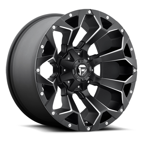 Aluminum 17X8.5 Assault D546 Matte Black/Milled Fuel Off Road Wheels-6