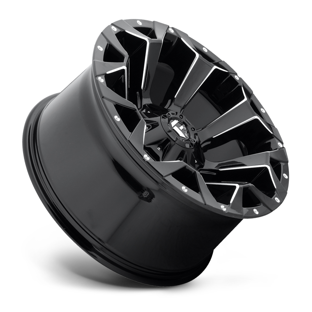 Aluminum 17X8.5 Assault D546 Matte Black/Milled Fuel Off Road Wheels-7