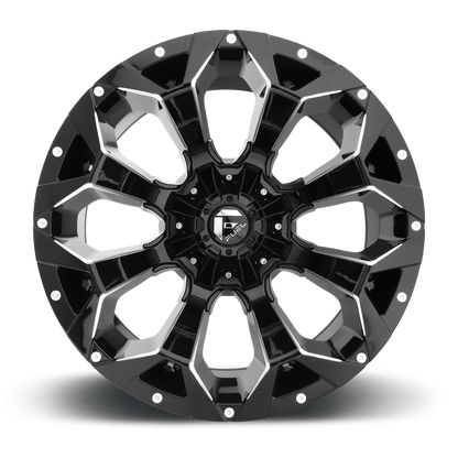 Aluminum 17X8.5 Assault D546 Matte Black/Milled Fuel Off Road Wheels-11