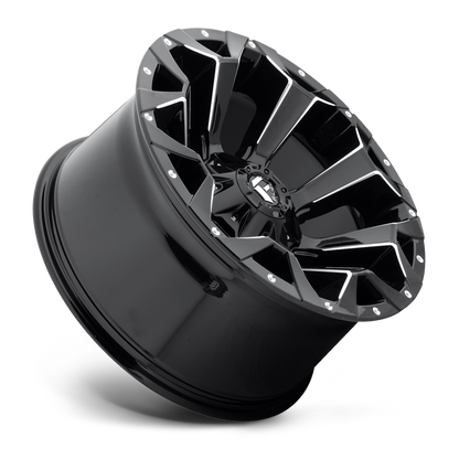Aluminum 17X8.5 Assault D546 Matte Black/Milled Fuel Off Road Wheels-16