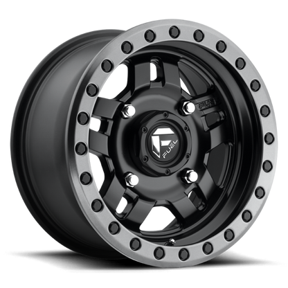 Aluminum 14X7 Anza UTV D557 Matte Black Beadlock Fuel Off Road Wheels-9