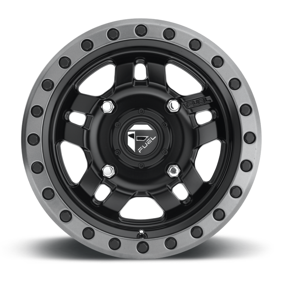 Aluminum 14X7 Anza UTV D557 Matte Black Beadlock Fuel Off Road Wheels-11