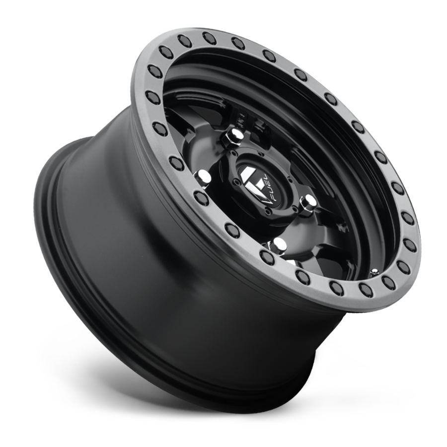 Aluminum 14X7 Anza UTV D557 Matte Black Beadlock Fuel Off Road Wheels-4