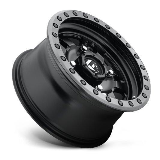Aluminum 14X7 Anza UTV D557 Matte Black Beadlock Fuel Off Road Wheels-1