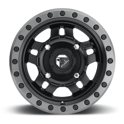 Aluminum 14X7 Anza UTV D557 Matte Black Beadlock Fuel Off Road Wheels-2