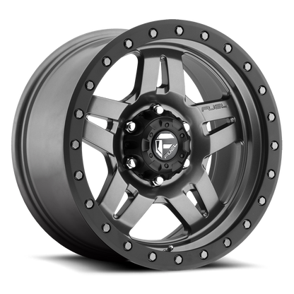 Aluminum 17X8.5 Anza D558 Matte Gunmetal Gray Fuel Off Road Wheels-9