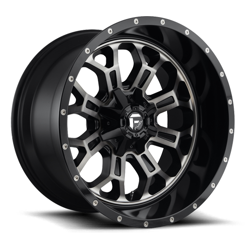 Aluminum 17X9 Crush D561 Gloss Black Double Dark Tint Machined Face Fuel Off Road Wheels-6