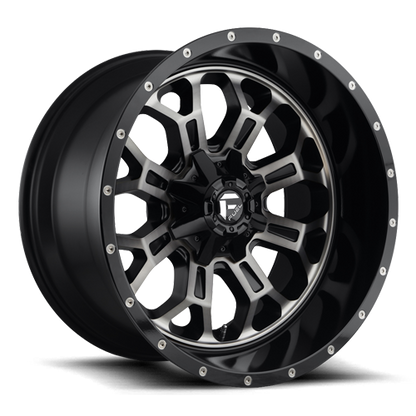 Aluminum 17X9 Crush D561 Gloss Black Double Dark Tint Machined Face Fuel Off Road Wheels-3