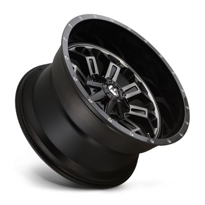 Aluminum 17X9 Crush D561 Gloss Black Double Dark Tint Machined Face Fuel Off Road Wheels-1