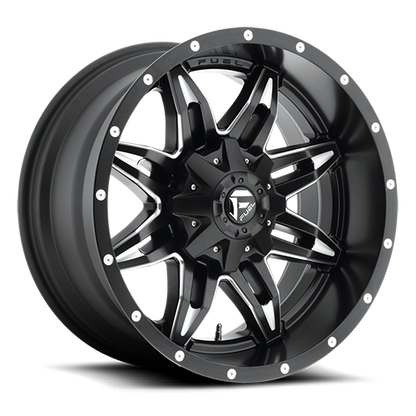 Aluminum 15X10 Lethal D567 Matte Black/Milled Fuel Off Road Wheels