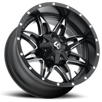 Aluminum 15X10 Lethal D567 Matte Black/Milled Fuel Off Road Wheels-7
