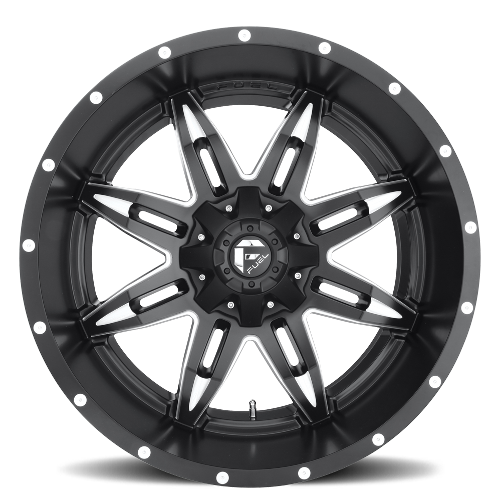 Aluminum 15X10 Lethal D567 Matte Black/Milled Fuel Off Road Wheels-8