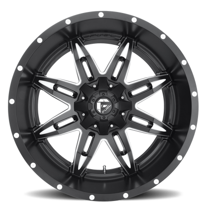 Aluminum 15X10 Lethal D567 Matte Black/Milled Fuel Off Road Wheels-8