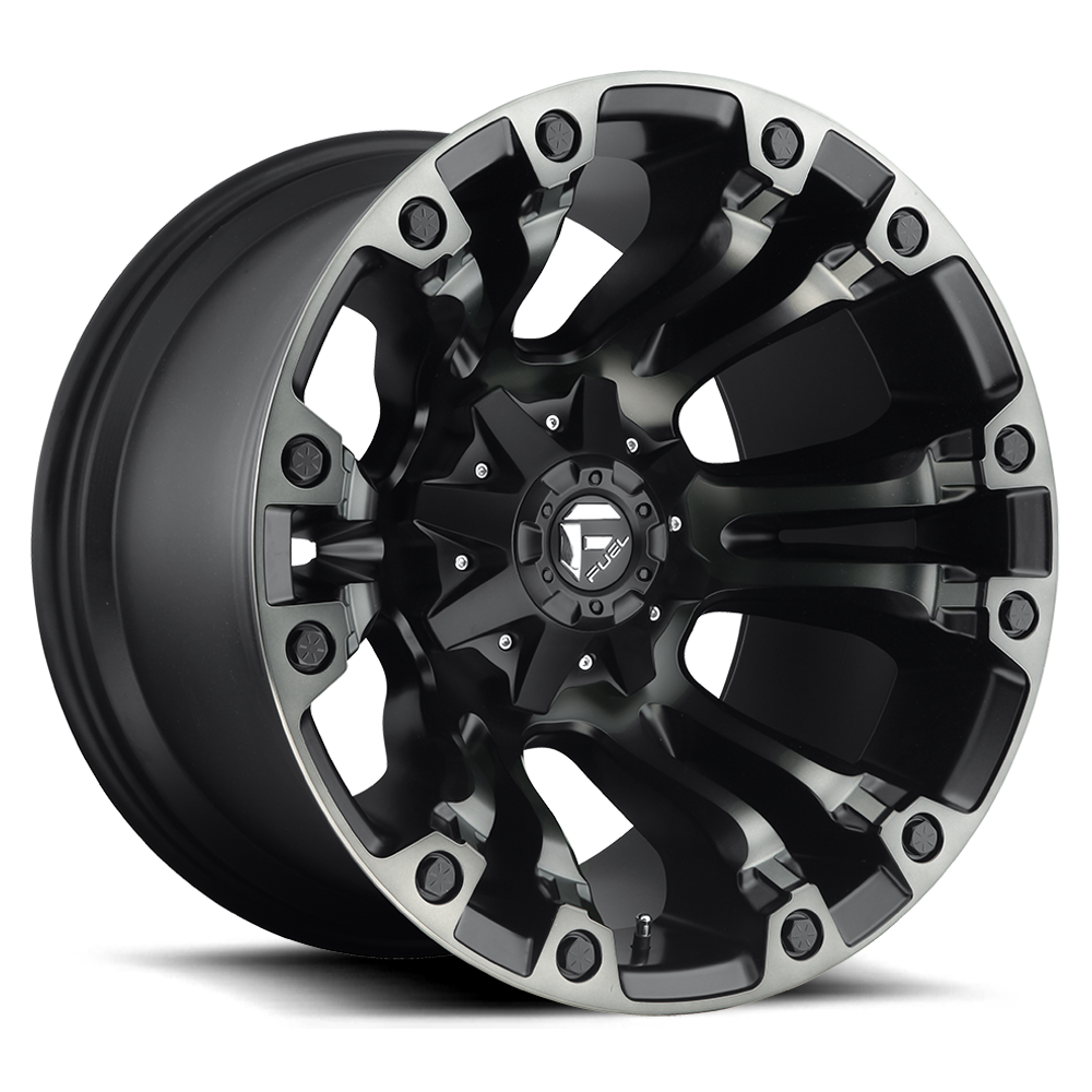 Aluminum 17X10 Vapor D569 Matte Black Double Dark Tint Fuel Off Road Wheels