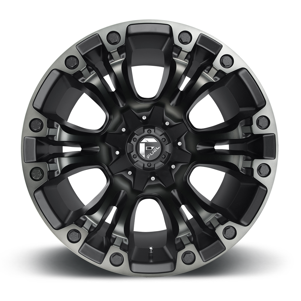 Aluminum 17X10 Vapor D569 Matte Black Double Dark Tint Fuel Off Road Wheels-2