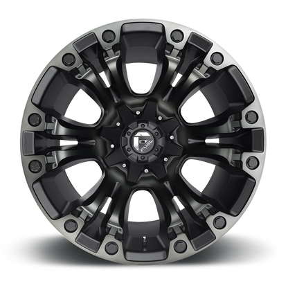 Aluminum 17X10 Vapor D569 Matte Black Double Dark Tint Fuel Off Road Wheels-2