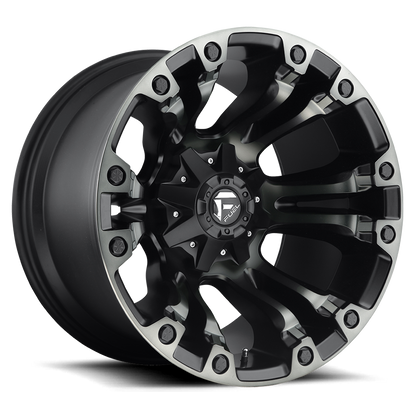 Aluminum 17X10 Vapor D569 Matte Black Double Dark Tint Fuel Off Road Wheels-6