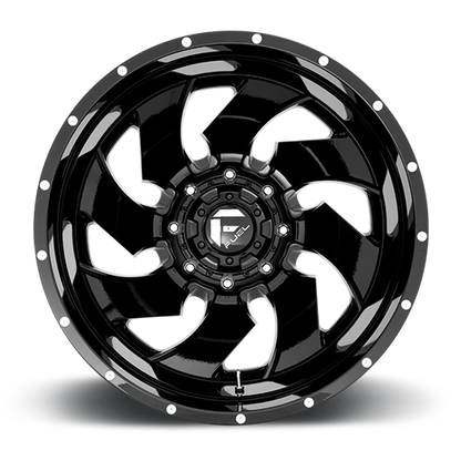 Dually 20X8.3 Cleaver Dually D574 Gloss Black Milled Fuel Off Road Wheels-56