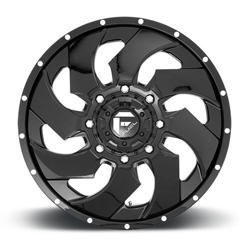 Dually 20X8.3 Cleaver Dually D574 Gloss Black Milled Fuel Off Road Wheels-47