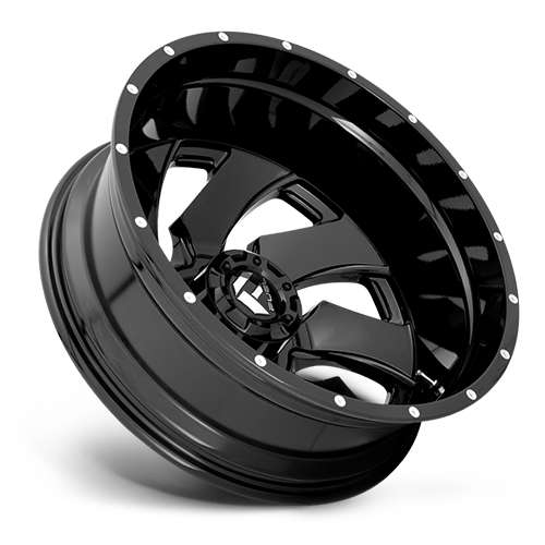 Dually 20X8.3 Cleaver Dually D574 Gloss Black Milled Fuel Off Road Wheels-28