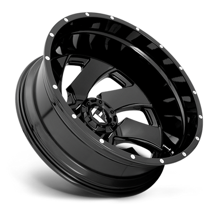 Dually 20X8.3 Cleaver Dually D574 Gloss Black Milled Fuel Off Road Wheels-25
