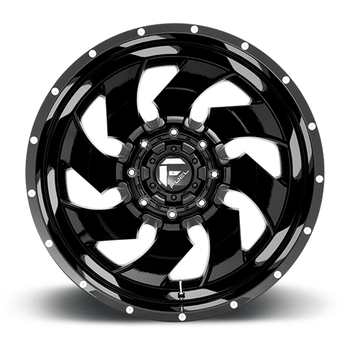 Dually 20X8.3 Cleaver Dually D574 Gloss Black Milled Fuel Off Road Wheels-26