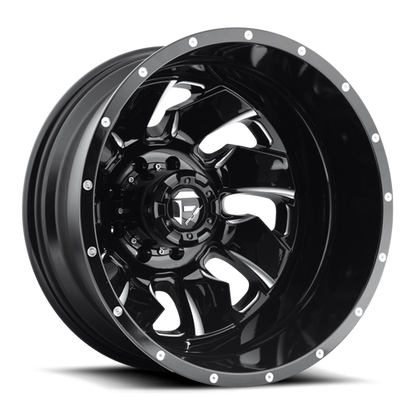 Dually 20X8.3 Cleaver Dually D574 Gloss Black Milled Fuel Off Road Wheels