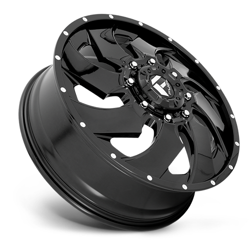 Dually 20X8.3 Cleaver Dually D574 Gloss Black Milled Fuel Off Road Wheels-10