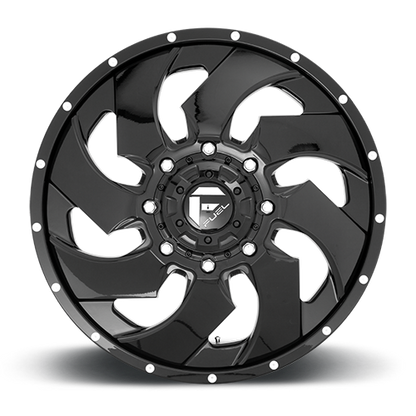 Dually 20X8.3 Cleaver Dually D574 Gloss Black Milled Fuel Off Road Wheels-11