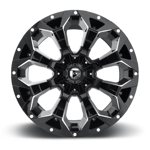 Aluminum 17X9 Assault D576 Gloss Black/Milled Fuel Off Road Wheels-5