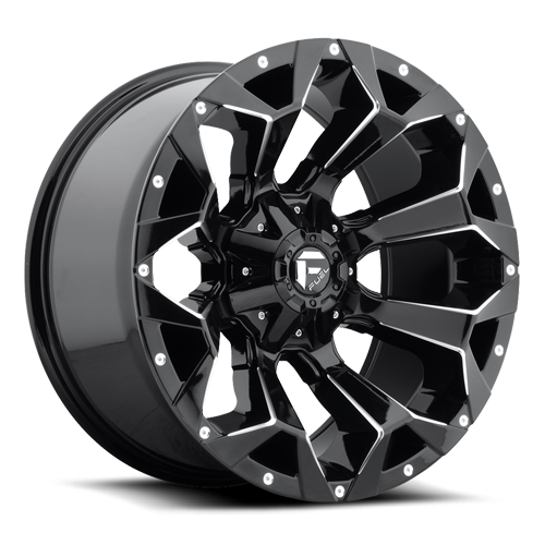 Aluminum 17X9 Assault D576 Gloss Black/Milled Fuel Off Road Wheels-6