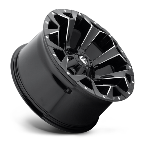 Aluminum 20X10 Assault D576 Gloss Black/Milled Fuel Off Road Wheels-10