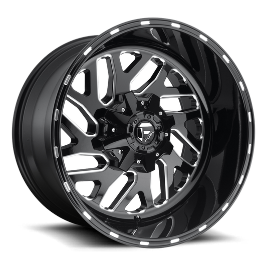 Aluminum 20X12 Triton D581 Gloss Black/Milled Fuel Off Road Wheels