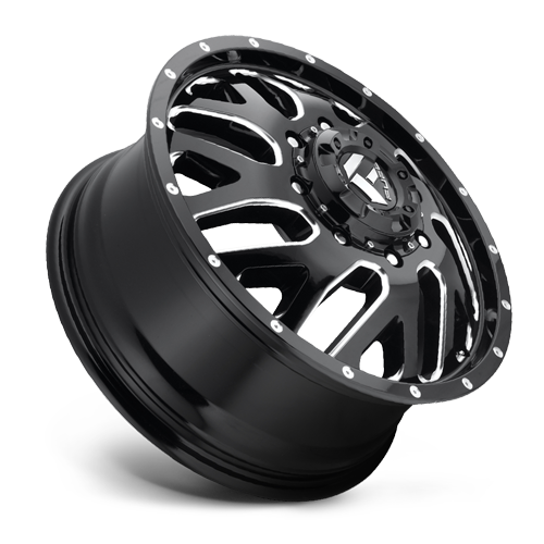Dually 20X8.25 Triton Dually D581 Gloss Black Milled Fuel Off Road Wheels-22